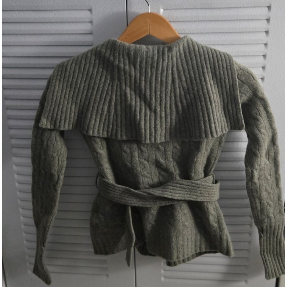 Polo Ralph Lauren Cable‑Knit Wool/Cashmere Cardigan – Castleton Green -Women's M - Picture 6 of 16